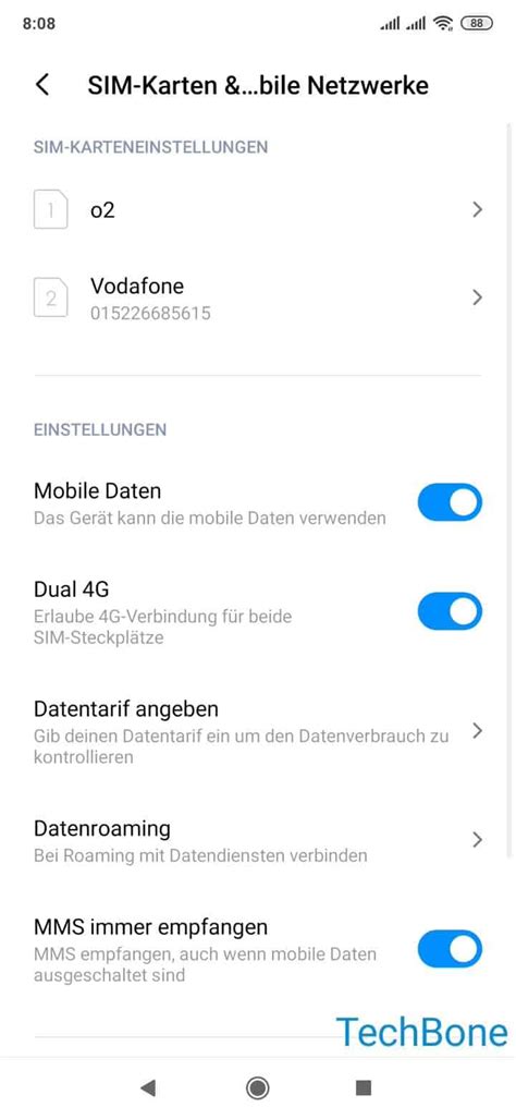 Mobile Daten Ein Ausschalten Xiaomi Handbuch Techbone