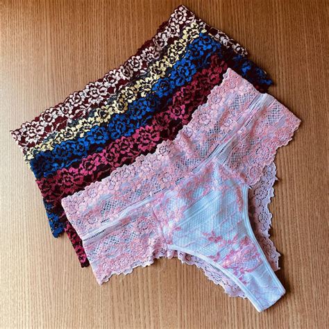 Kit Calcinha De Renda Bicolor Cintura Alta Lingerie Kit Calcinha Plus Size Shopee Brasil