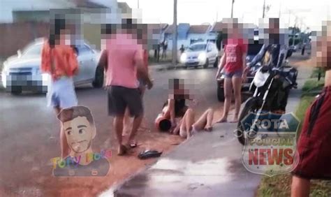 Colisão entre carro e motocicleta deixa mulher ferida no bairro Cidade