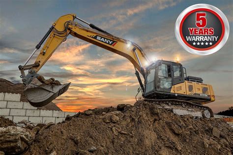 Sany Announce 5 Year Warranty On Excavators