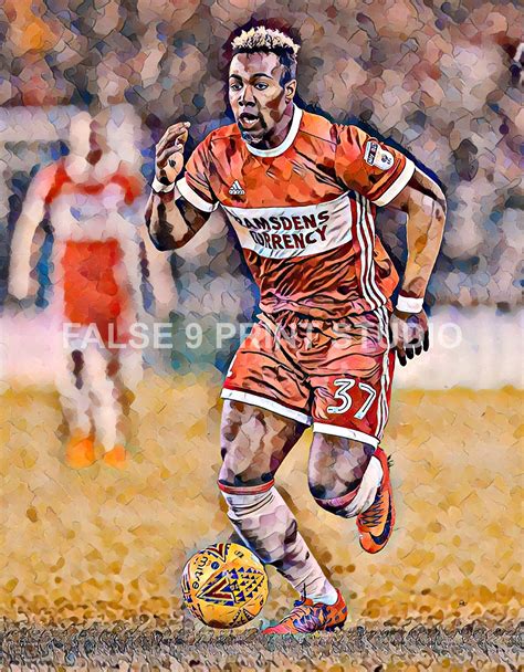 Adama Traore Middlesbrough Fc Oil Painting Print Etsy