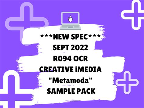 R094 Ocr Creative Imedia Metamoda Sample Pack Teaching Resources