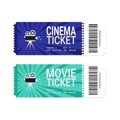 Dise O Moderno De Entradas De Cine O Cine Visi N Frontal Realista