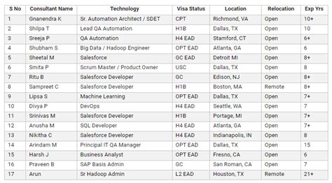 Data Solutions For Updated Bench Sales Hotlist USA Staffing USA JOBS