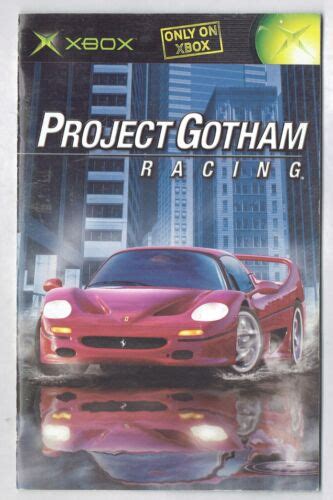 Project Gotham Racing Video Game Microsoft Xbox Manual Only Ebay