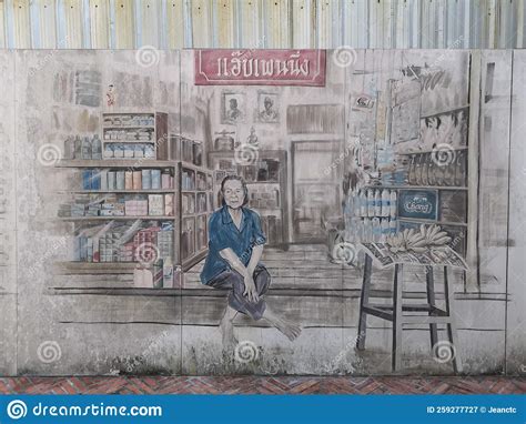 Beautiful and Exquisite Street Art in Ong Ang Canal ,Bangkok Editorial ...