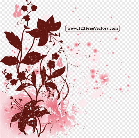 Spring Floral Grunge Background Png PNGWing