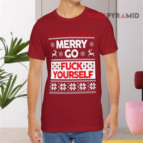 Merry Go Fuck Yourself Ugly Christmas Sweatshirt TokoPyramid