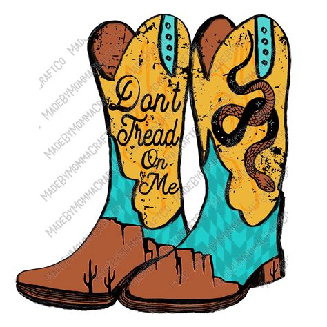 Dont Tread On Me Boots Country Western Cheat Clear Waterslide™ Or