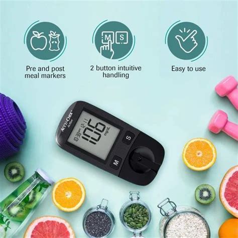 1 50 Mmol L AccuChek Active Blood Glucose Glucometer Kit With Strips