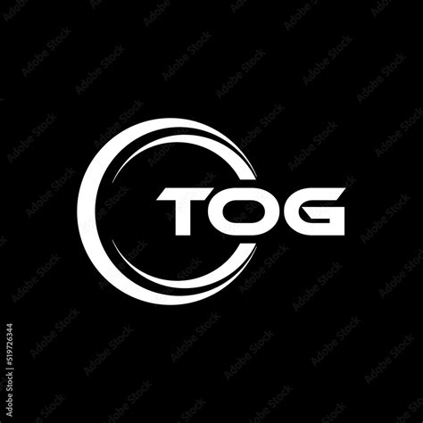 TOG letter logo design with black background in illustrator, cube logo ...