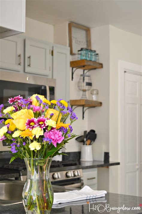 Diy Reclaimed Wood Kitchen Shelves H2obungalow