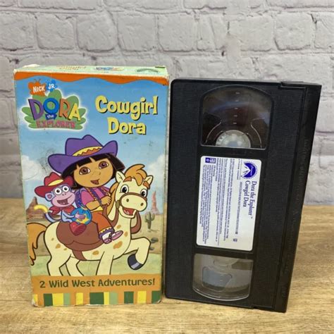 Nick Jr Dora The Explorer Cowgirl Dora Vhs Video Tape 2 Wild West