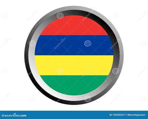 3D Round Flag Of Mauritius Stock Vector Illustration Of Flag 139492237