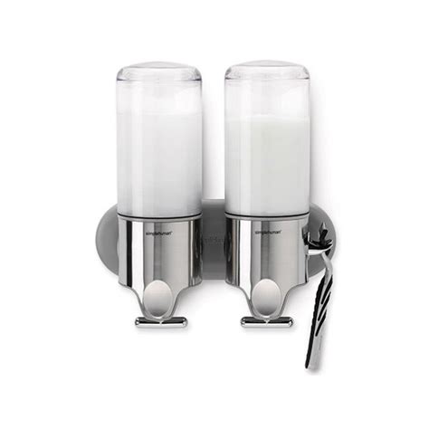 Distributeur De Savon Mural Double Inox Et Transparent X Ml