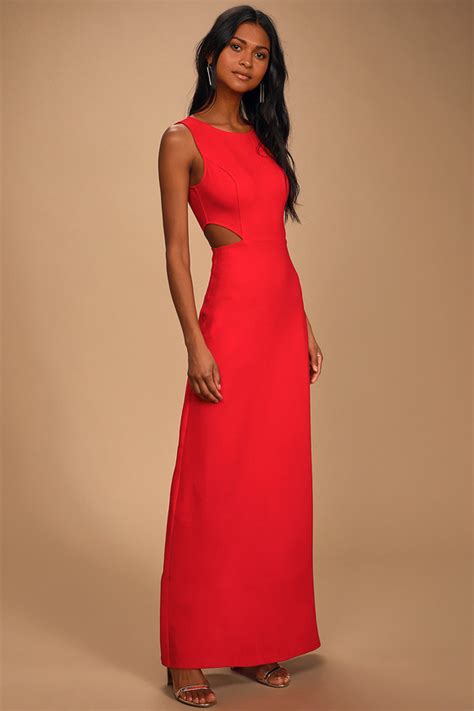 Sexy Red Maxi Dress Cutout Maxi Dress Cutout Bodycon Dress Lulus