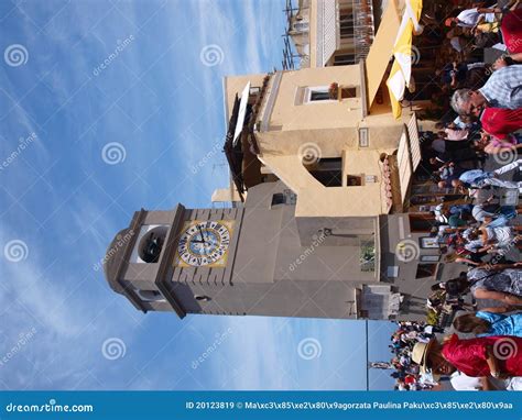 Piazza Umberto I Capri Isola Di Capri Italia Immagine Stock