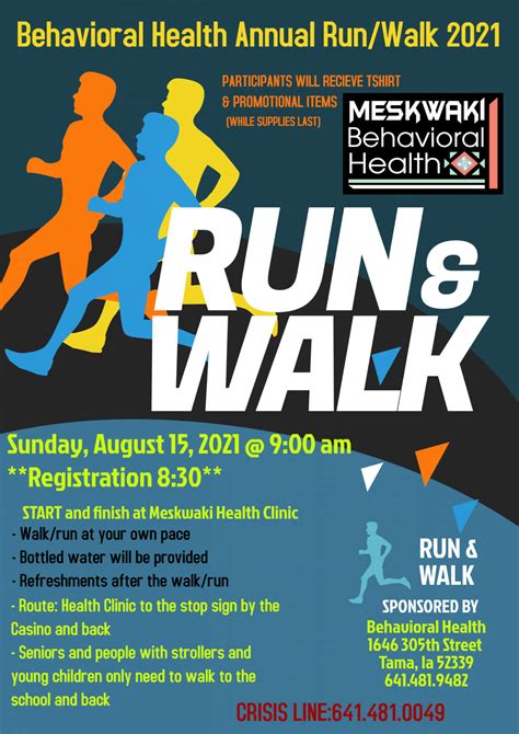 Behavioral Health Fun Run And Walk August 15 Meskwaki Nation