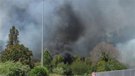 Roma Vasto Incendio A Monte Mario Le Fiamme Vicino Al Tribunale Di