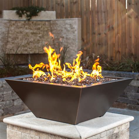 Alpine Flame Westfalen 24 Inch Square High Rise Natural Gas Fire Bowl