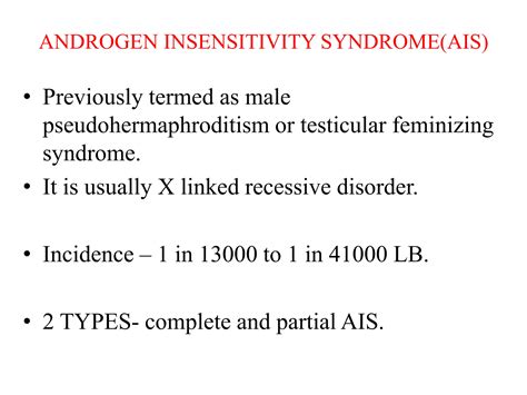 Disorders Of Sex Development DSD Defination Classification CAH AIS Turners Syndrome