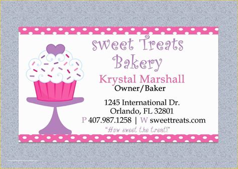 Printable Editable Free Printable Bakery Business Card Templates Hot