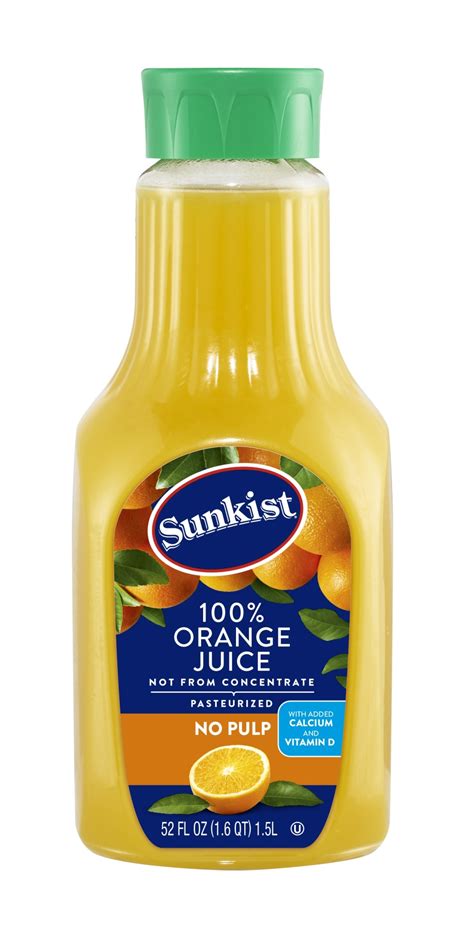 Sunkist Orange Juice No Pulp Calcium And Vitamin D Oz Shipt