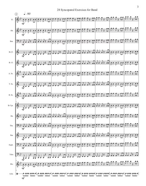 28 Syncopated Rhythm Exercises for Band (Digital Download) – JDW Sheet ...