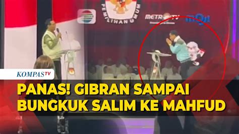 Riuh Gibran Bungkukkan Badan Sungkem Usai Mahfud Tolak Jawab