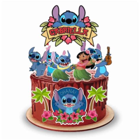 Arquivo Digital Topo De Bolo Lilo E Stitch Para Imprimir Descubra Por