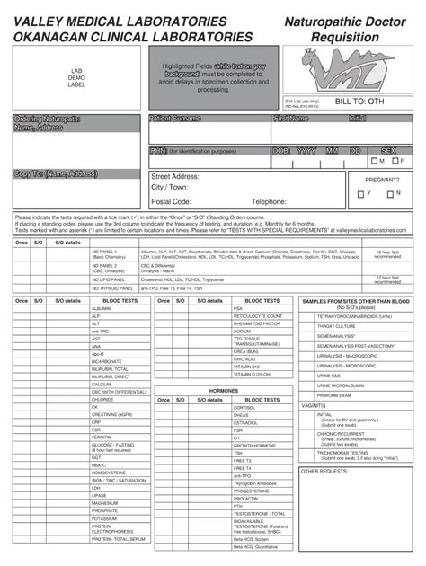 Fillable Online Valley Medical Laboratories Fax Email Print Pdffiller