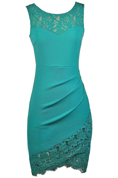 Lily Boutique Teal Lace Dress Cute Teal Dress Teal Party Dress Teal