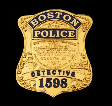 POLICE BADGE – Tagged "Boston Police Officer Badge" – Coin Souvenir