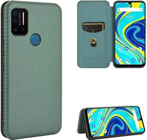 Case For Umidigi A Pro Magnetic Carbon Fiber Full Protection Leather