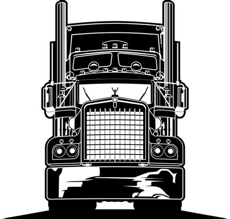 semi truck logo design vector 16723616 Vector Art at Vecteezy