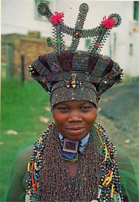 An Embellished Zulu Headdress Zulu Women African People African