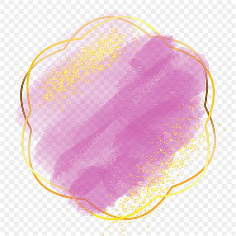 Pink Watercolor Brushes Png Transparent Pink Watercolor Gold Line