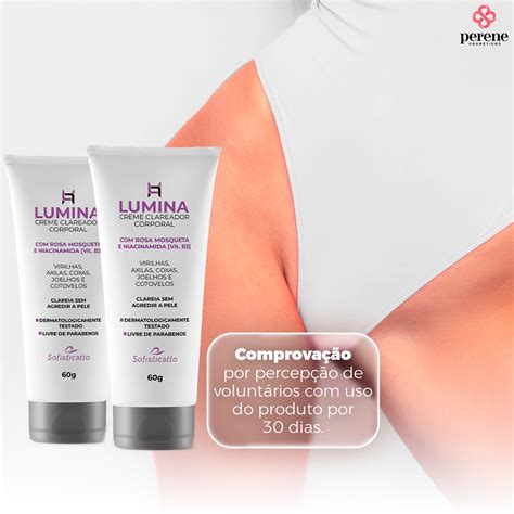 Kit C 2 Lumina Creme Clareador Corporal Virilhas Axilas Coxas