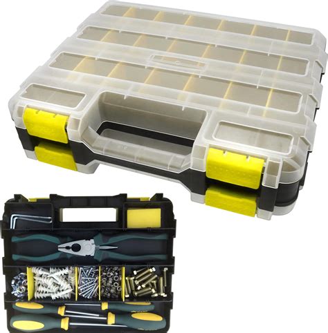 3 Pack Double Sided Tool Box Hardware Storage Organizer Small Parts