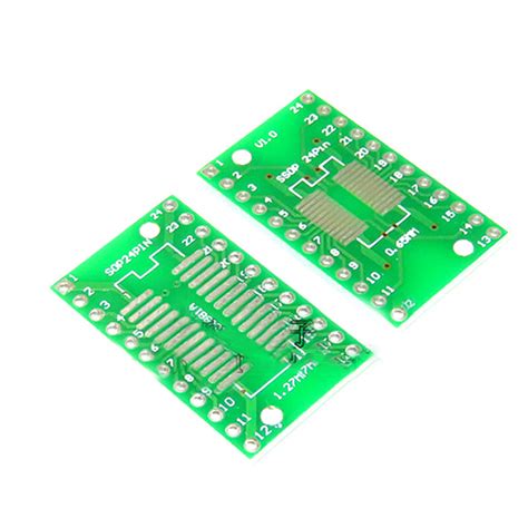 10pcs SOP24 SSOP24 TSSOP24 To DIP24 Transfer Board Adapter PCB Pinboard