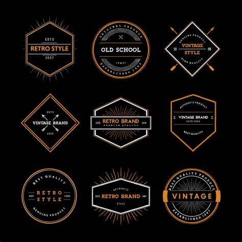 Retro Style Badge Collection 5514245 Vector Art At Vecteezy