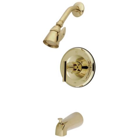 Kingston Brass Kb6632cml Manhattan Single Handle Tub And Shower Faucet Polished Brass 1