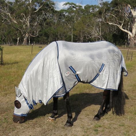 Dura Mesh Hooded Combo Horse Rug Blue