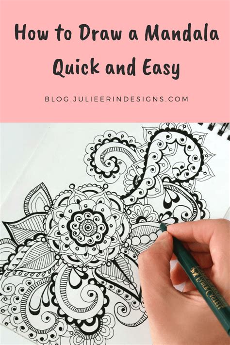 How To Draw A Mandala Quick And Easy Julie Erin Designs