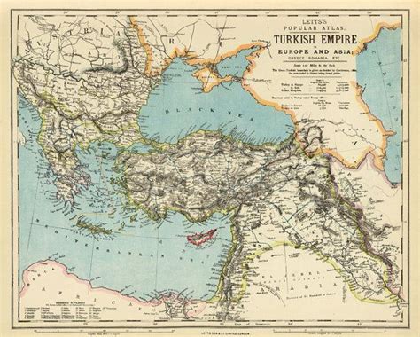 Historical Map Turkish Empire Map Balkan Peninsula Map - Etsy | Middle ...