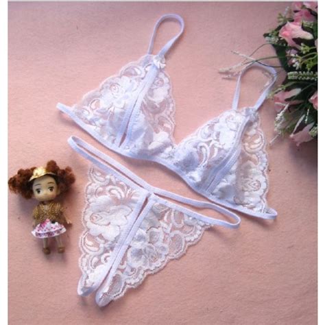 Jual Bv Id Bs Set Bra Lingerie Sexy Open Bust Celana Dalam Open Crotch Lace Transparant