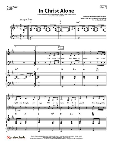 In Christ Alone (Choral Anthem SATB) Sheet Music PDF (Kristian Stanfill / Passion / NextGen ...