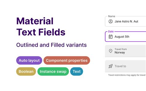 Material Text Fields Figma