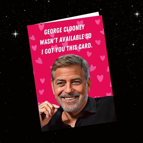 George Clooney Birthday Card - Etsy UK