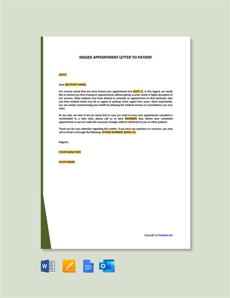 Patient Termination Letter Due To Behavior in Google Docs, Word, Pages ...